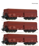 Roco 6600044 - H0 - 3-tlg. Set Selbstentladewagen, PKP, Ep. IV